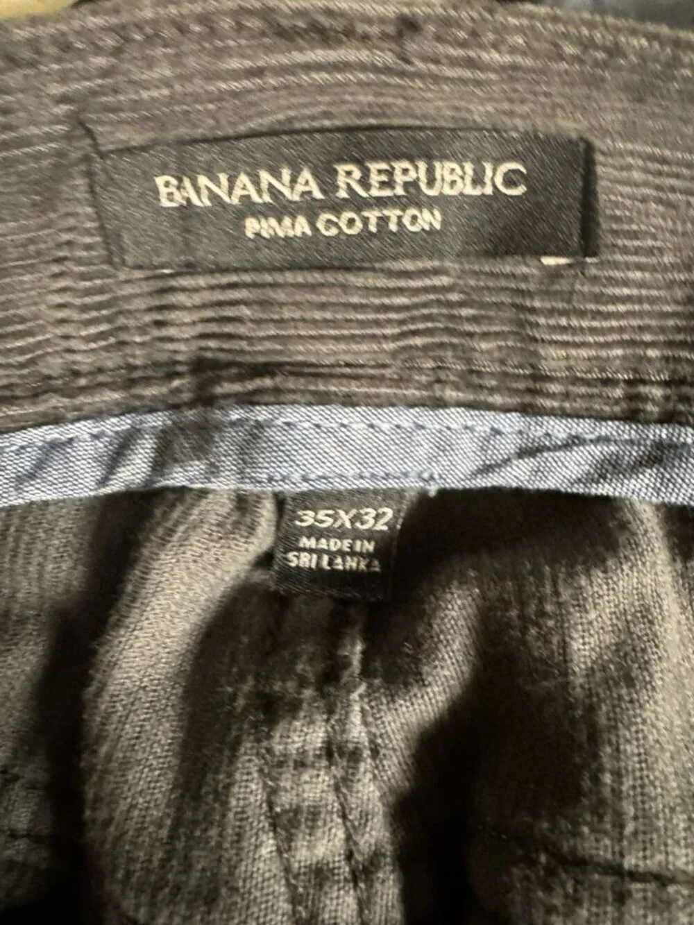 Banana Republic Pima Cotton Corduroy Pants Brown 35x32 Straight Leg
